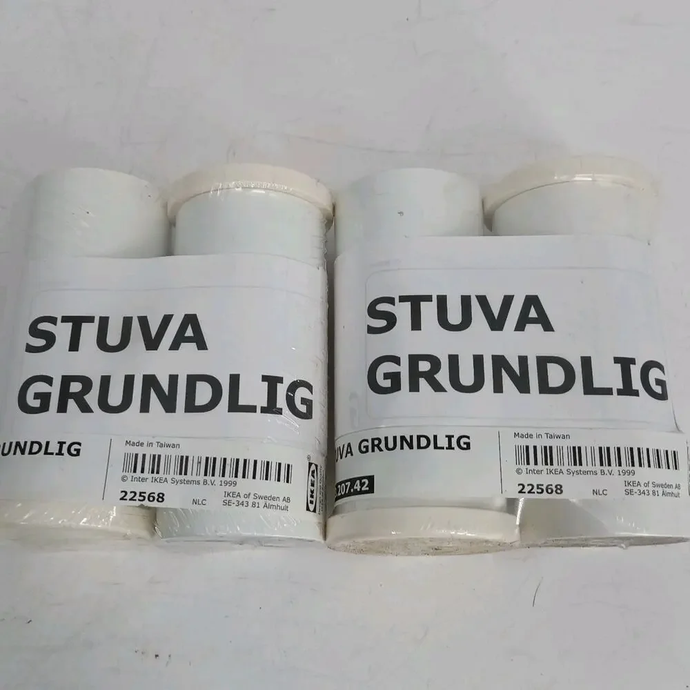 Ikea STUVA GRUNDLIG Cylinder Legs 003.207.42 NOS 2X2 4